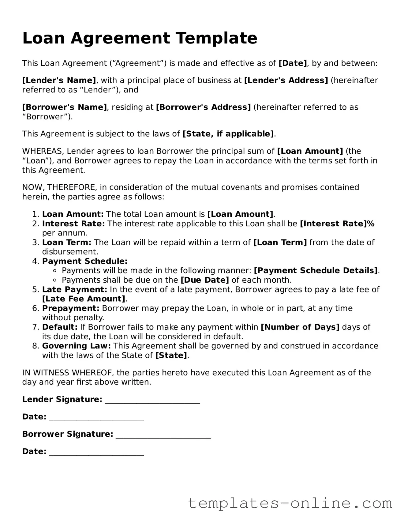 Attorney-Verified Loan Agreement Template