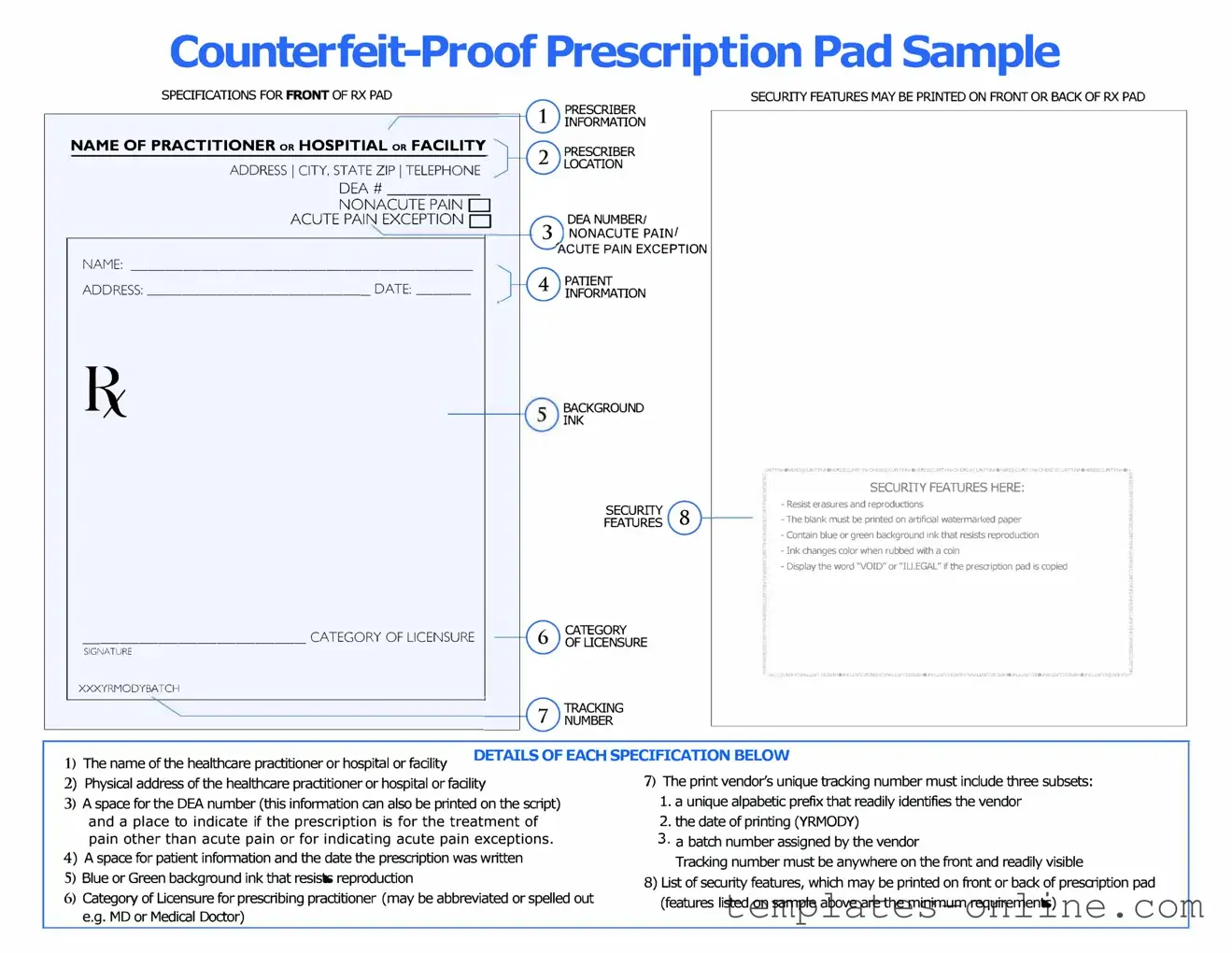 Prescription Pad Template