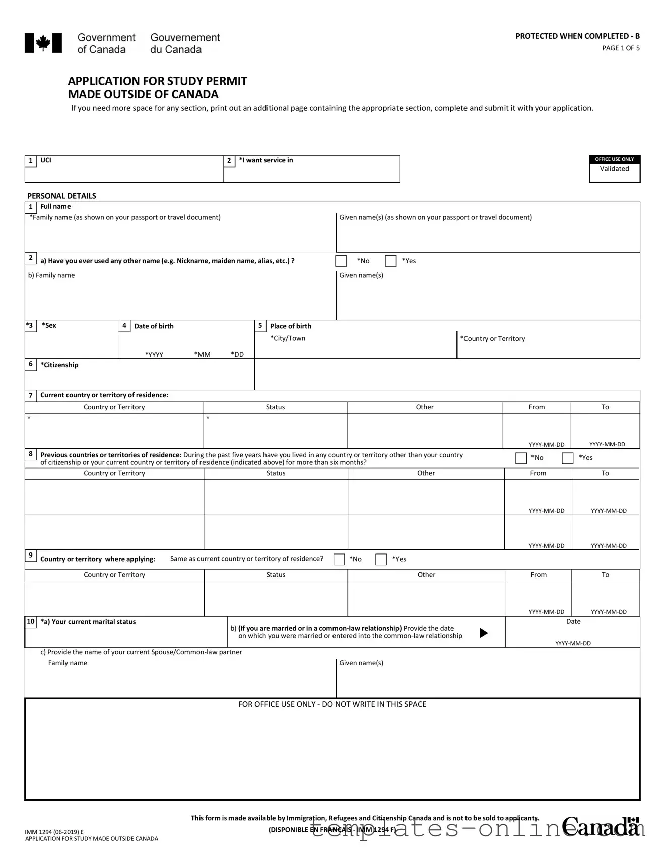 Imm 1294 Template