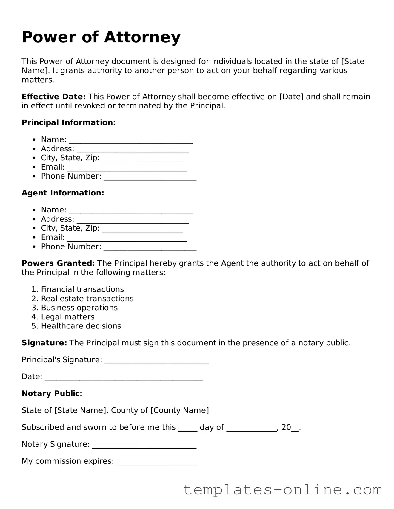 Attorney-Verified Power of Attorney Template