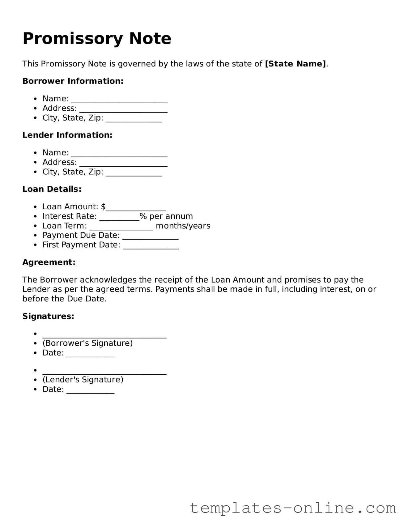 Attorney-Verified Promissory Note Template