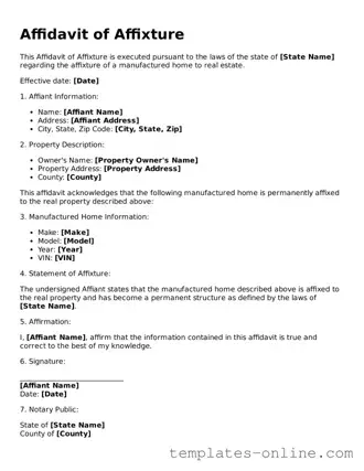 Attorney-Verified Affidavit of Affixture Template