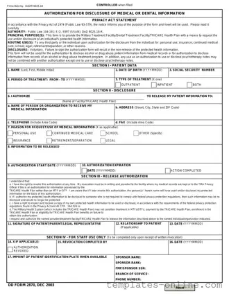 DD 2870 Template
