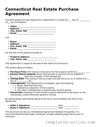 Valid  Real Estate Purchase Agreement Template for Connecticut