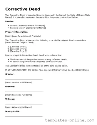 Attorney-Verified Corrective Deed Template
