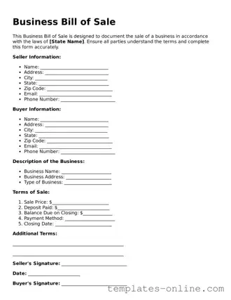 Attorney-Verified Business Bill of Sale Template