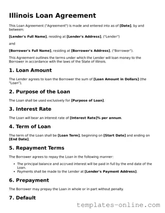Valid  Loan Agreement Template for Illinois