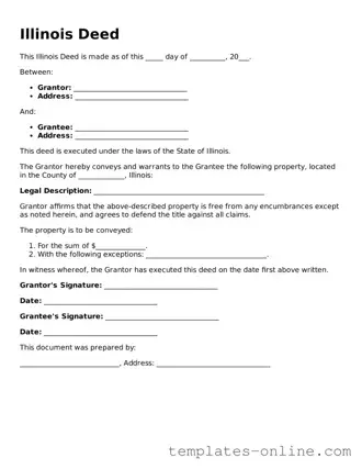 Valid  Deed Template for Illinois