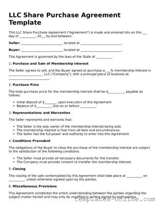 Attorney-Verified LLC Share Purchase Agreement Template