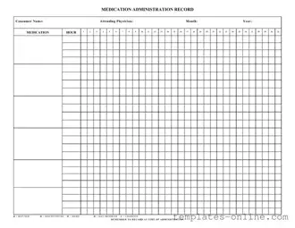Medication Administration Record Sheet Template