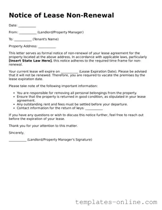 Attorney-Verified Notice of Lease Non-Renewal Template