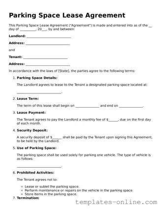 Attorney-Verified Parking Space Lease Agreement Template