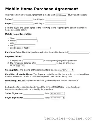 Attorney-Verified Mobile Home Purchase Agreement Template