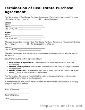 Attorney-Verified Termination of Real Estate Purchase Agreement Template
