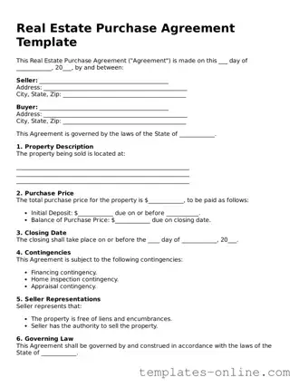 Attorney-Verified Real Estate Purchase Agreement Template