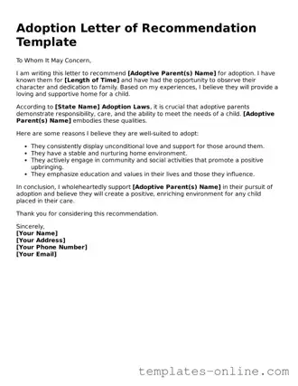 Attorney-Verified Adoption Letter of Recommendation Template