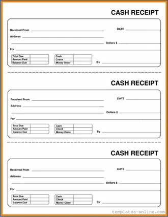 Cash Receipt Template