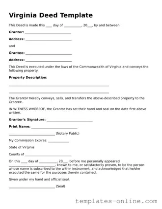 Valid  Deed Template for Virginia