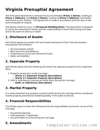Valid  Prenuptial Agreement Template for Virginia
