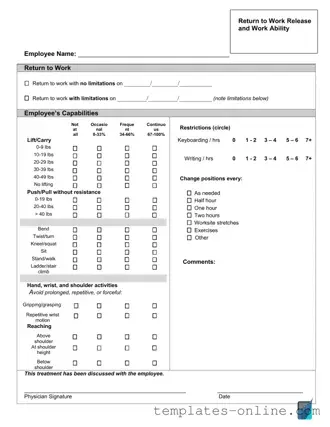 Work Release Template