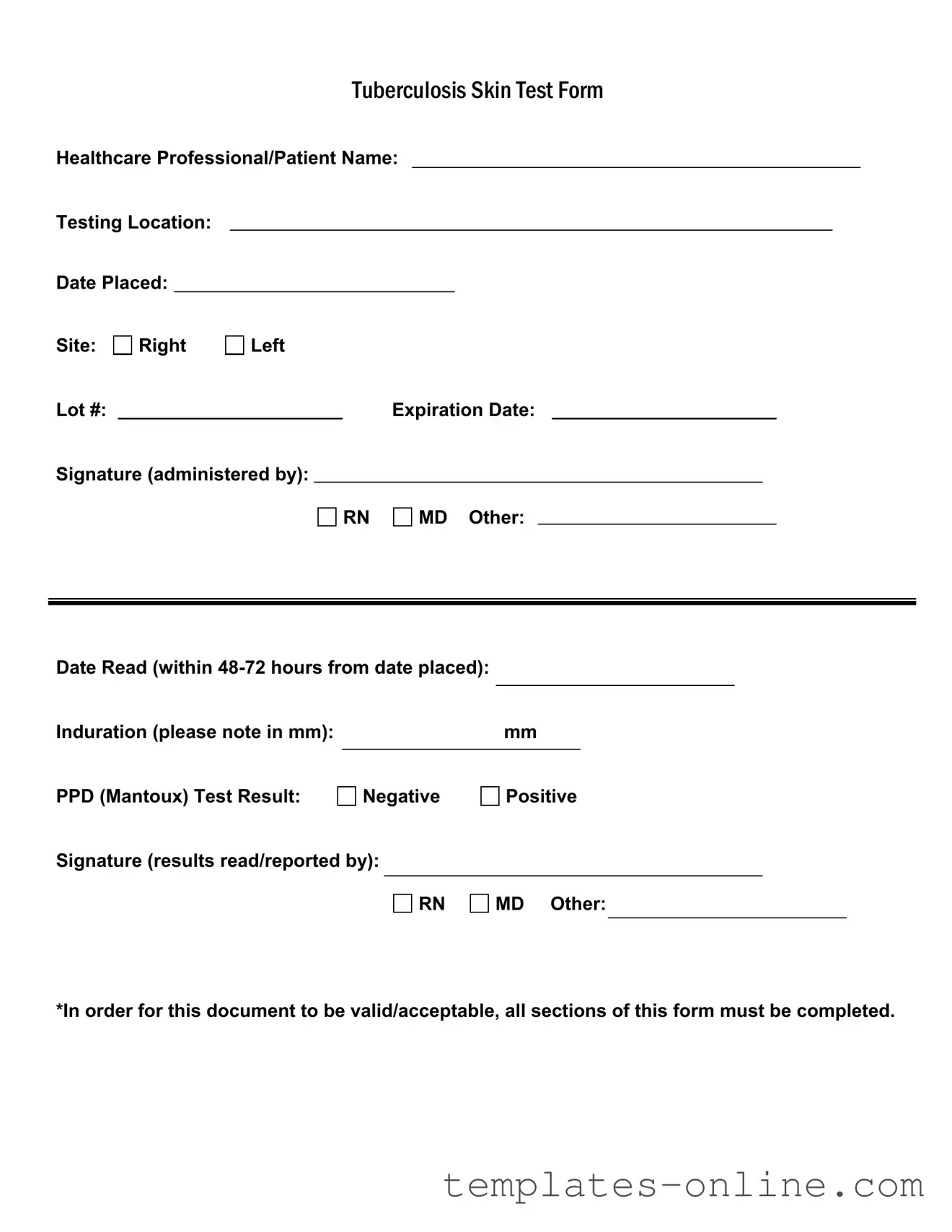 Tb Test Template
