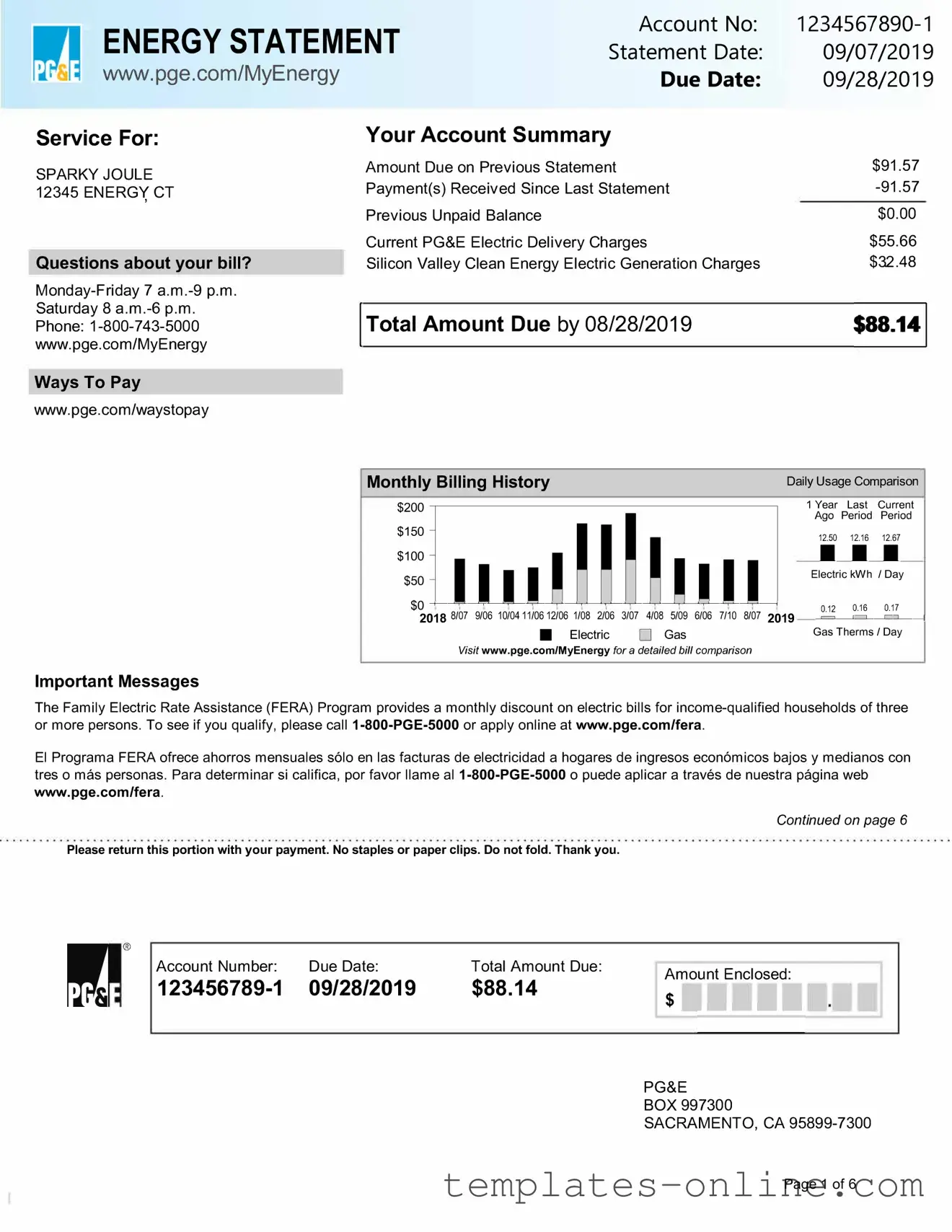 Utility Bill Template