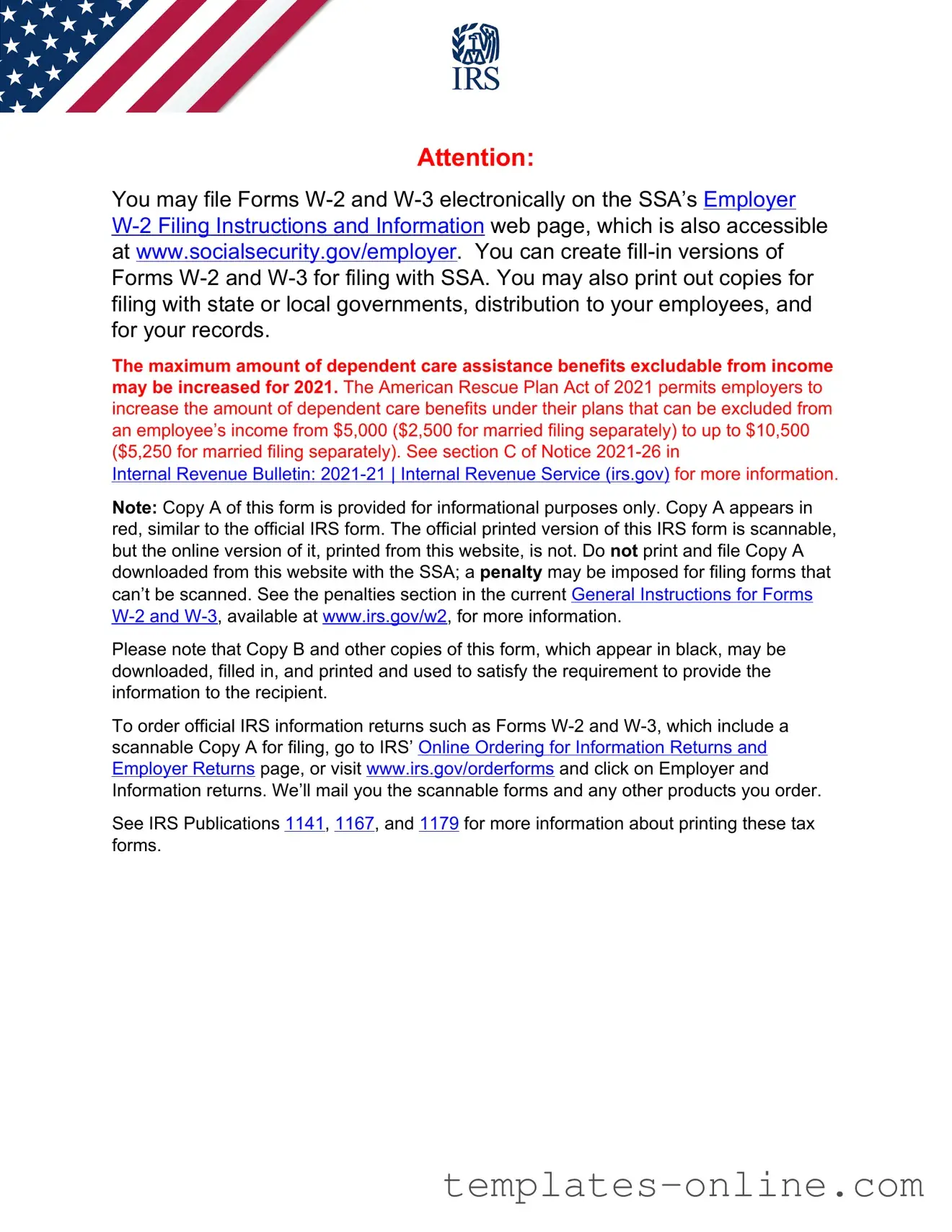 IRS W-2 Template